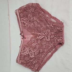 Hunkemoller | NWOT Women's Lace Mauve Copper Accent Thread Panties Sz 3XL